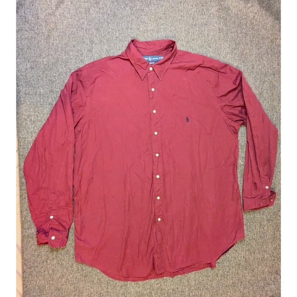 Ralph Lauren Button-up Classics Fit Shirt Blue Pony Logo Button Up Tee 2XLT Tall